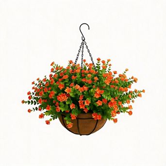 Artificial Hanging Flowers Basket Outdoor Decor