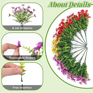Artificial Hanging Flowers Basket Silk Eucalyptus Outdoor Decor