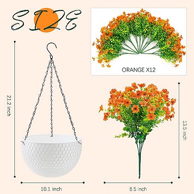 Artificial Hanging Flowers UV Resistant Outdoor Decor