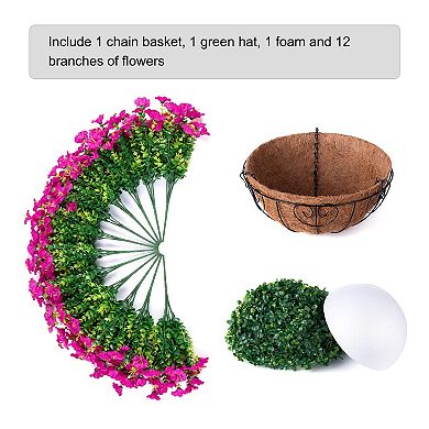 Artificial Hanging Morning Glory Basket Outdoor UV Resistant
