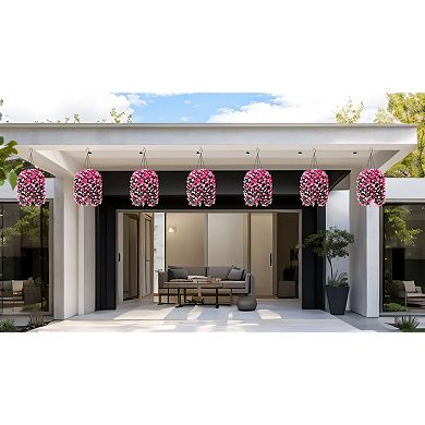 Artificial Mums Hanging Basket Spring Decor