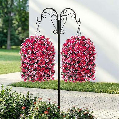 Artificial Lily Hanging Baskets UV Resistant Faux Vines