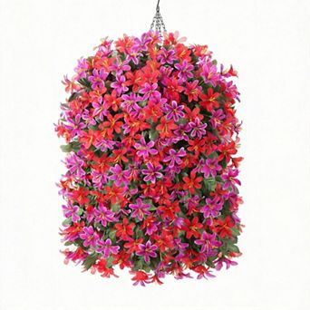 Artificial Lily Hanging Baskets UV Resistant Faux Vines
