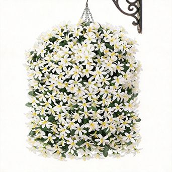 Artificial Lily Hanging Baskets UV Resistant Faux Vines