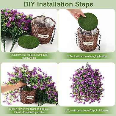 Artificial Flowers Hanging Baskets Outdoor Decoration