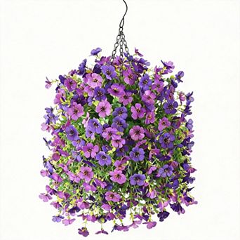Artificial Flowers Hanging Baskets Outdoor Decoration