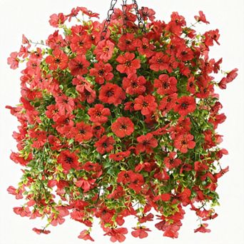 Artificial Flowers Hanging Baskets Outdoor Decoration