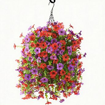 Artificial Flowers Hanging Baskets Outdoor Decoration