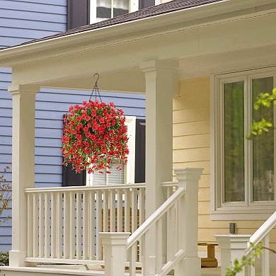 Artificial Hanging Eucalyptus Basket Spring Decor
