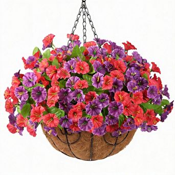 Artificial Hanging Flowers Basket Outdoor Decor
