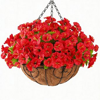 Artificial Hanging Flowers Basket Outdoor Decor