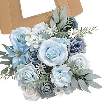 Silk Roses Peonies Greenery Combo Box Set