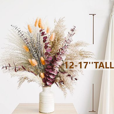 Fall Dried Flower Bouquet Pampas Grass Bunny Tails Eucalyptus