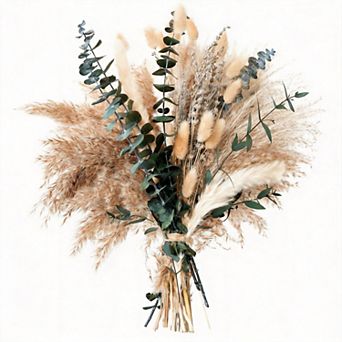 Fall Dried Flower Bouquet Pampas Grass Bunny Tails Eucalyptus