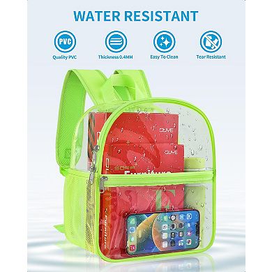 Clear Backpack Stadium Approved Reinforced Straps Small Bag 12x12x6