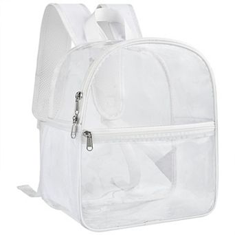 Clear Backpack Stadium Approved Reinforced Straps Small Bag 12x12x6