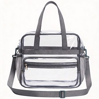 Clear Bag Stadium Tote with 12x6x12