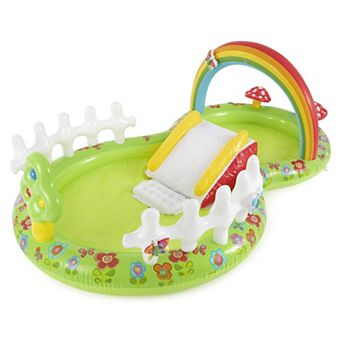 Inflatable Kiddie Pool Water Sprayer Slide Splash Pad Kids Outdoor Play