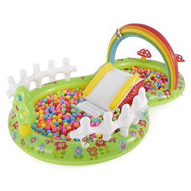 Inflatable Kiddie Pool Water Sprayer Slide Splash Pad Kids Outdoor Play
