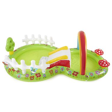 Inflatable Kiddie Pool Water Sprayer Slide Splash Pad Kids Outdoor Play