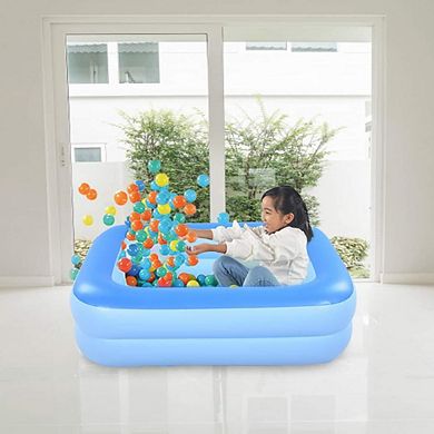 Inflatable Kiddie Pool Soft Floor Summer Fun Bathtub