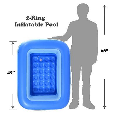 Inflatable Kiddie Pool Soft Floor Summer Fun Bathtub