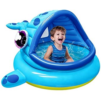 Inflatable Whale Pool Tent Kids Water Fun