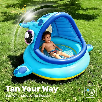 Inflatable Whale Pool Tent Kids Water Fun