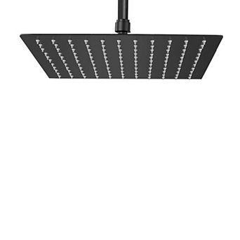 10 Inch Rain Shower Head High Flow Stainless Steel Square Rainfall Low
