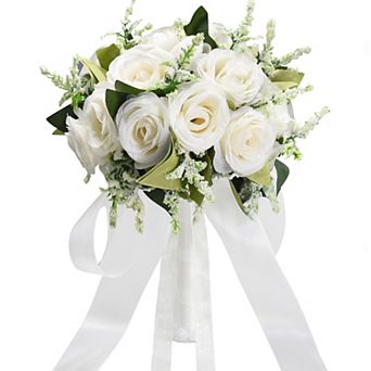 8.3 Inch Wedding Bouquet Artificial Roses Bridal Church Decoration