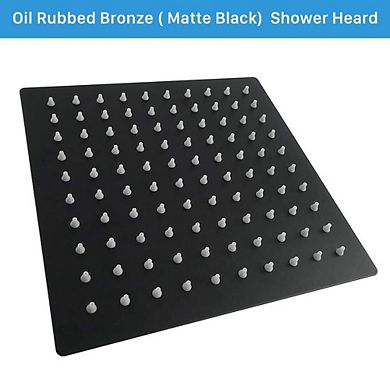 8 Inch Rain Shower Head Square High Flow Stainless Steel