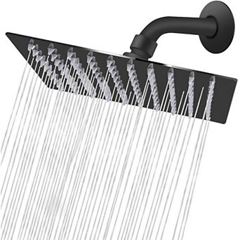 8 Inch Rain Shower Head Square High Flow Stainless Steel