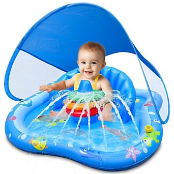 Play Mat Sprinkler Inflatable Pool Float Rings Backyard Water Toys