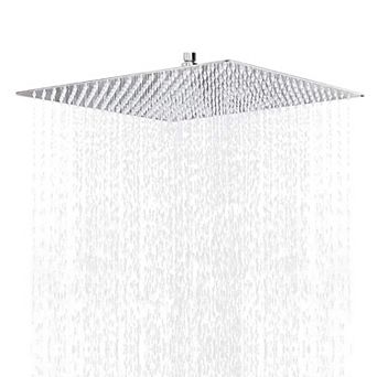 16 Inch Rain Shower Head Stainless Steel Square Rainfall Waterfall Ceiling Wall Mount