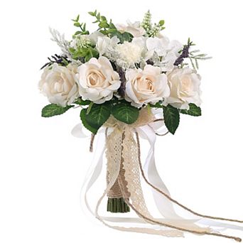 9.5” Wedding Bouquet Artificial Roses Church Decoration