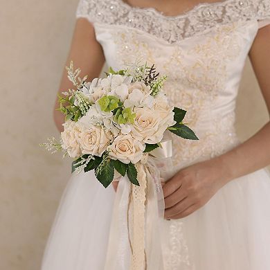 9.5” Wedding Bouquet Artificial Roses Church Decoration