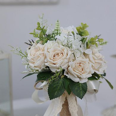 9.5” Wedding Bouquet Artificial Roses Church Decoration
