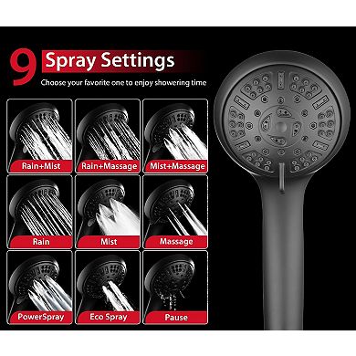 2.5 GPM Shower Head With Handheld Spray Combo Rainfall
