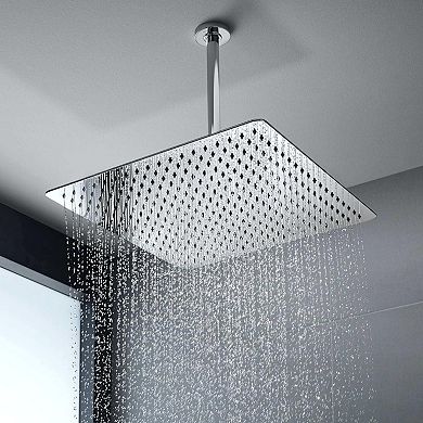 16” Rain Shower Head Square High Flow Ceiling Wall Mount