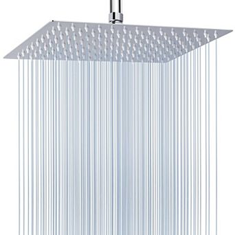 16*12” Rain Shower Head Square High Flow Waterfall Ceiling Wall Mount