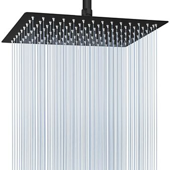 16*12” Rain Shower Head Square High Flow Waterfall Ceiling Wall Mount