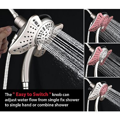 1.8 GPM Shower Head Handheld Combo 9 Modes Rainfall