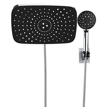 11.8” Rain Shower Head Handheld Combo 5 Spray Modes Dual Heads