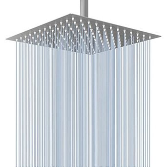 12 Inch Rain Shower Head Stainless Steel Square Ceiling Wall Mount