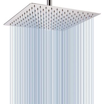 12 Inch Rain Shower Head Stainless Steel Square Ceiling Wall Mount