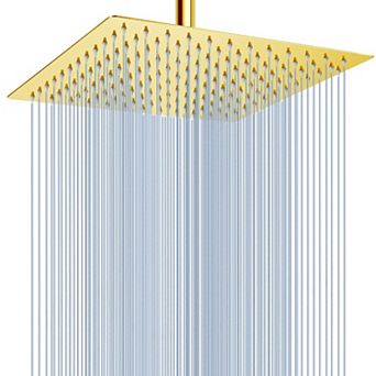 12 Inch Rain Shower Head Stainless Steel Square Ceiling Wall Mount