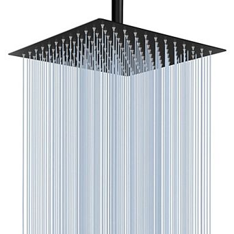 12 Inch Rain Shower Head Stainless Steel Square Ceiling Wall Mount