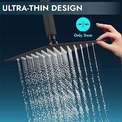 16” Rain Shower Head Stainless Steel Square Ceiling Wall Mount