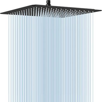 16” Rain Shower Head Stainless Steel Square Ceiling Wall Mount