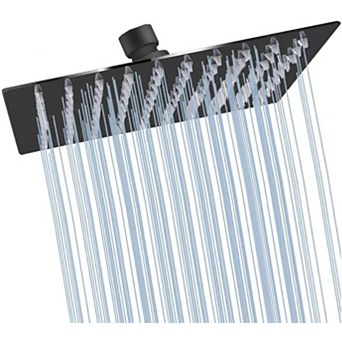 8” Square Rain Shower Head Stainless Steel Ultra Thin Self-cleaning